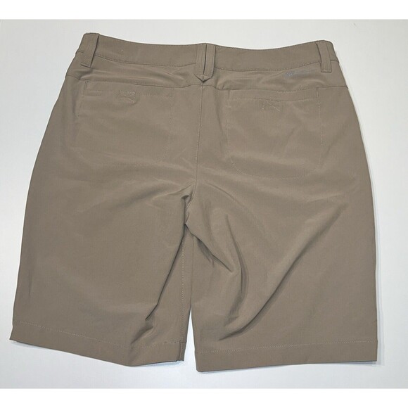 Eddie Bauer Travex Women's 8 Beige Stretch Fabric Shorts Outdoor Travel Hiking - Picture 2 of 6